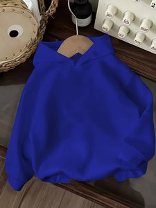 Sudadera con Capucha Oversize de Moda Hip Hop para Mujer, al por Mayor, Lisa, con Hombros Caídos - Product Image 5