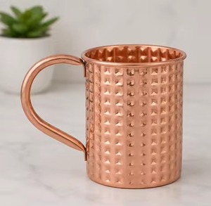 Copper <b>Mugs</b> With Gold Handle And Base Modern Drinkware For Home Use <b>Large</b> Capacity 16 Oz - Product Image 6