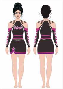 Tenue de compétition de cheerleading de haute qualité, vêtements d'entraînement de cheerleading, personnalisation gratuite de votre propre logo, ensemble uniforme de cheerleading - Product Image 6