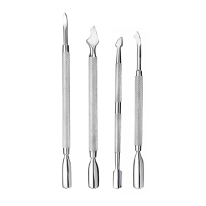 Pousse-cuticules professionnel en acier inoxydable, outil de nettoyage de précision pour les cuticules, outil de soin des ongles pour la manucure, la pédicure et les salons - Product Image 1