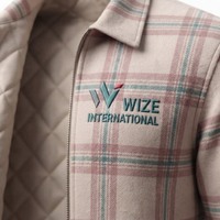 WIZE INTERNATIONAL – Veste en polaire à carreaux pour homme, col rabattable, fermeture éclair, décontractée, coupe-vent, réversible, pour l'automne