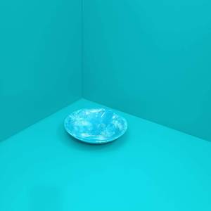 Tazón de resina orgánica con acabado brillante, textura de remolino turquesa, plato redondo para servir, vajilla decorativa moderna para fiestas. - Product Image 2