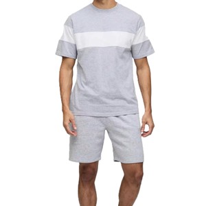 Conjunto de camiseta y pantalones cortos rojos de dos piezas para hombre, elegante conjunto de camiseta y pantalones cortos de manga corta, ropa informal de verano - Product Image 4