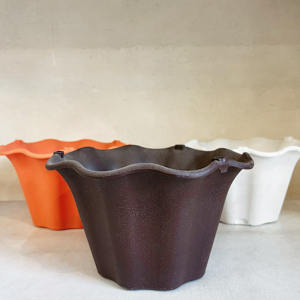 Pot pour décorer la maison et le jardin, Wave Hanging Plant Pot avec plastique de haute qualité - Product Image 5