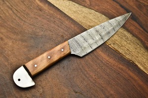 Couteau de chef en acier damas forgé à la main de haute qualité en gros |   Couteau de cuisine de 10,00 pouces avec manche en bois - Product Image 5