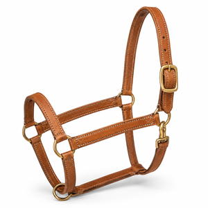 Harnais classique en cuir pour chevaux, pour l'écurie et l'entraînement, avec logo personnalisé, pour l'équitation et les courses d'endurance. - Product Image 6