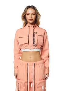 Nouvelle Collection 2026 – Ensemble Deux Pièces Femme : Survêtement Personnalisé Demi-Zip, Veste Courte Coupe-Vent et Pantalon en Jean - Product Image 3