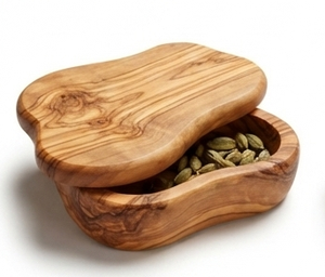 Handcrafted Wooden Jewelry <b>Box</b> Rectangular Carved Paisley Design with Lid 1 Layer Storage Case 3-6L Capacity 5kg Load - Product Image 2
