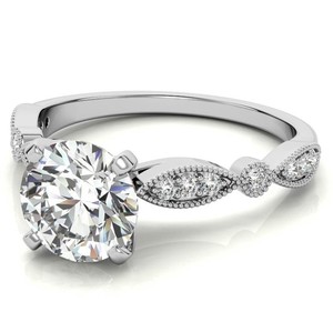 Round Cut Moissanite Solitaire Engagement Wedding <b>Ring</b> 925 Sterling Silver Gold Plated Luxury <b>Dainty</b> Certified Promise <b>Ring</b> - Product Image 3