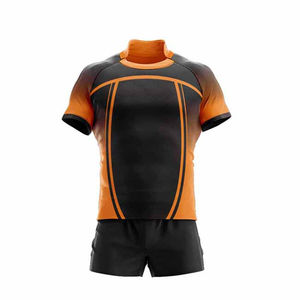 Tenues de rugby durables, équipement sportif d'équipe conçu pour les matchs et les entraînements, doté d'un tissu respirant 100% polyester, résistant - Product Image 4