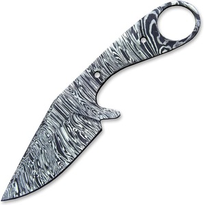 Lame de couteau de chasse en acier Damas haut de gamme, faite à la main, pleine longueur, pour la fabrication de couteaux DIY - Product Image 4