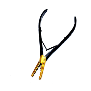 MIANBRO ENTERPRISES Noir-Or Prix Raisonnables Pinces à Extensions de Cheveux en Acier Inoxydable Outils Multifonctionnels pour Extensions de Cheveux - Product Image 3