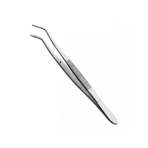 Pince à pansements dentaire en acier QNQ Industries CE, 16 cm, à bec coudé dentelé, en acier, manuelle, pour pansements chirurgicaux - Product Image 4