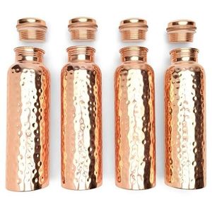 ขวดน้ำทองแดงลายตะวันออกแบบพกพาสำหรับเดินทางพร้อมฝาปิด - Product Image 3