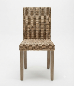 Silla de Comedor Tradicional de Ratán Tejido Ecológico con Patas de Madera Maciza, Muebles de Comedor para el Hogar, Hotel o Restaurante - Product Image 3