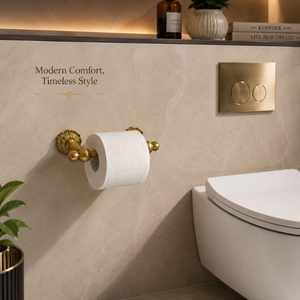 Portarrollos de Papel Higiénico de Latón Vintage para Montar en la Pared, Soporte Decorativo de Lujo para Rollo de Papel Higiénico, Accesorio de Baño - Product Image 4