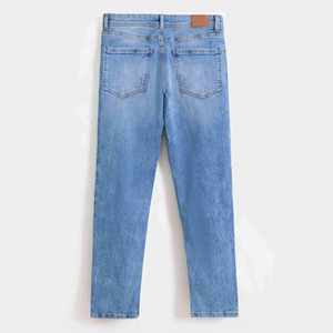 Envío Rápido, Jeans de Pierna Recta, Jeans de Mezclilla Cruda, Estilo Urbano, 100% Algodón, Pantalones de Mezclilla para Hombre - Product Image 6