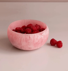 Bol de service alimentaire en résine époxy écologique, fait main et durable, organisateur de table à manger, artisanat décoratif pour la maison - Product Image 1