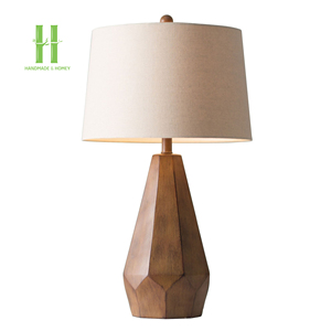 Lampe de table en gros de l'usine du Vietnam, décoration intérieure, base en bois, conception OEM, emballage personnalisé, chambre méditerranéenne, artisanat HNH - Product Image 5