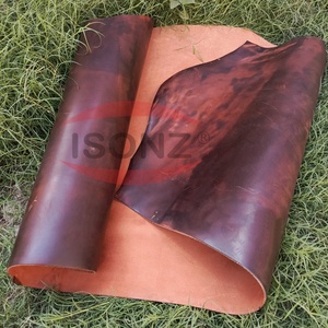 หนังแท้จากวัวกระทิงและวัวพื้นเมือง  หนังฟอกแบบ Waxed Oil Tanned สำหรับรองเท้า กระเป๋า เข็มขัด สมุดบันทึก ผ้ากันเปื้อน และสินค้าสั่งทำพิเศษ - Product Image 1