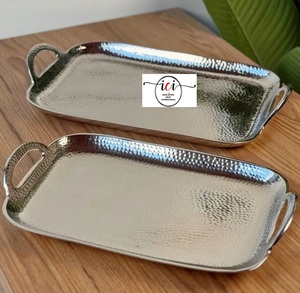 Ensemble de présentoirs floraux en aluminium poli argenté, écologiques et luxueux, pour mariage, plateau de service, support à gâteau, Innovation Craft International - Product Image 4