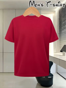New Arrival High Quality 100% Polyester Knitted Eco-Friendly Breathable Quick Dry O-Neck Regular Fit Casual 180 Grams Solid - Product Image 2