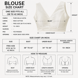 Fancy Malai Satin Stitched Blouse Women Ethnic Wear Wedding Party Ready To Wear Plain Padded With <b>Hook</b> Back LDB 85284 - Product Image 3
