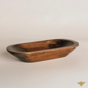 Decorative Wooden <b>Candle</b> Bowl Handmade Rustic <b>Candle</b> Holder Bowl - Product Image 1