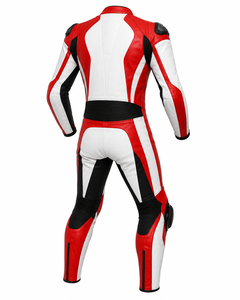 Dumela Custom Genuine Leather Motorbike <b>Suit</b> Full <b>Body</b> Protection Red <b>White</b> Black Breathable Windproof Waterproof Unisex High - Product Image 2