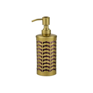 Distributeur de savon liquide élégant en acier inoxydable, support mural contemporain en métal pour salle de bain - Product Image 4