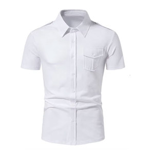 Short Sleeve <b>Button</b> Up Chest Pocket Men's <b>Shirt</b> 100% Cotton Material Made 2026 Best Style Men <b>Shirts</b> - Product Image 5