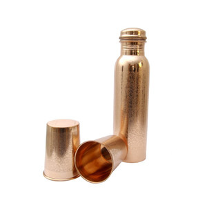 Whole sales <b>Bottle</b> with Two Glass Hammered Design For Hydration Yoga & Ayurveda Inspired Drinkware <b>Bottle</b> With Packaging - Product Image 1