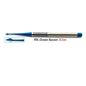 Elevador de ligamento periodontal PDL tipo bayoneta de 16.5 cm, instrumento de extracción dental de acero inoxidable reutilizable - Product Image 1