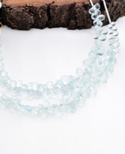 Cuentas de Aguamarina Natural, Piedras Preciosas Naturales, Cuentas de 3x4 a 5x6 mm para la Elaboración de Joyería Fina - Product Image 2