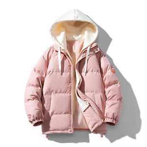 Veste matelassée légère à capuche pour homme, imperméable et coupe-vent, en polyester, avec fermeture éclair, style streetwear décontracté pour l'hiver - Product Image 2