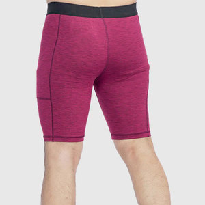 <b>Men</b> <b>Compression</b> <b>Shorts</b> Mid Waist Elastic Quick Dry Panelled Sporty Bermuda Length Spandex Nylon Solid Color - Product Image 3