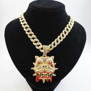 Colgante de Bulldog con Diamantes Cultivados en Laboratorio Certificados de Plata 925, Cadena Cubana Ligera para Hombre, Joyería de Moda Hip Hop - Product Image 6