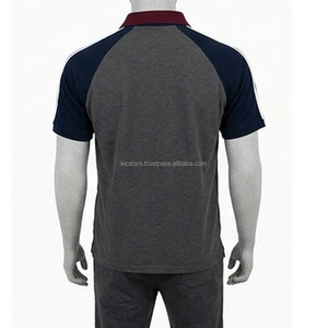 เสื้อโปโลชายแบบสามสี แขนสั้น คอปกตัดสี ขายส่ง เสื้อโปโลลำลองตัดสี - Product Image 5