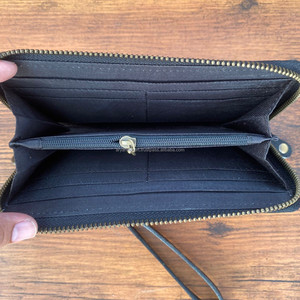 Nueva Cartera de cuero mecanizada a mano para mujer, cartera larga Vintage con patrón de hojas florales, monedero bohemio para mujer, regalo personalizado para ella - Product Image 6