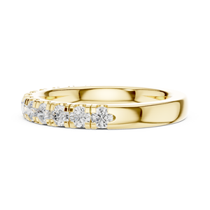 แหวนแต่งงาน/หมั้นเพชร HPHT แล็บโกรว์ สี E รุ่นคลาสสิคเรียบง่าย วัสดุทองคำแท้ 14K ยี่ห้อ Aries Jewel สามารถสวมซ้อนกันได้ - Product Image 3