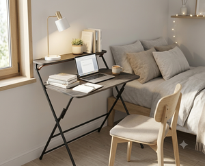 Table pliante industrielle en bois pour intérieur/extérieur avec structure métallique - Product Image 2