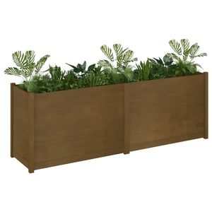 Jardinière élégante en pin massif brun miel pour jardin, pots et jardinières à fleurs - Product Image 3