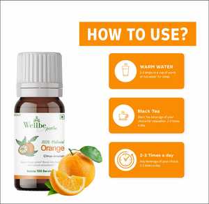 Huile Essentielle d'Orange de Palme Wellbe 10ml |   Extrait Herbal Liquide Sauvage 100% Naturel de Citrus Sinensis - Product Image 5