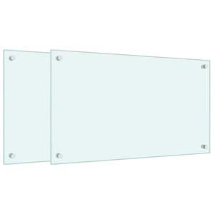 2 pièces de crédences de cuisine en verre trempé blanc de 27,6 x 15,7 pouces - Product Image 2