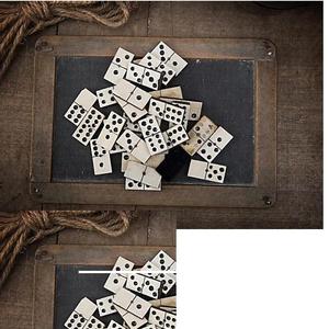 Jeu de dominos en résine noire avec boîte de rangement, jeu de dominos classique double six pour le divertissement à domicile - Product Image 5
