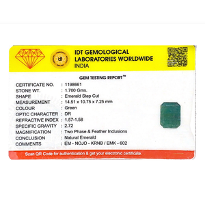 Loose Certified Zambian Emerald 8.5 Carat Trillion Pear Cut Synthetic Gemstone - Product Image 4
