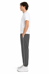 Pantalones Deportivos para Hombre, Color Gris Carbón, con Ribete Reflectante, Ligeros, Cintura Elástica, Ropa Deportiva Informal - Product Image 2