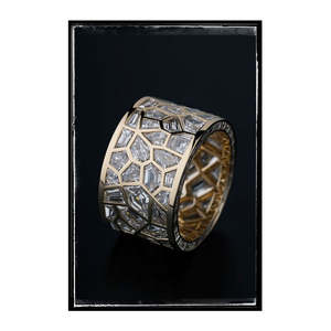 Anillo de compromiso/boda vintage de oro amarillo de 14k con diamante de corte moissanita, unisex, de oro blanco fino, ideal para aniversarios y fiestas. - Product Image 3