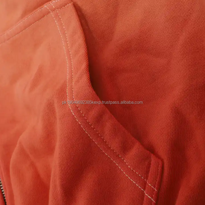 Venta al por mayor de peso pesado Zip Up Hoodie Jacket French Terry Unisex Plain Blank Red Gradient Tie Dye sudaderas con capucha de doble capa - Product Image 6