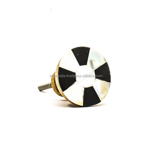 Haute qualité fait à la main noir blanc bois coquille incrustation pour cuisine élégant extérieur hôtel décorations commode salle de bain armoire - Product Image 1